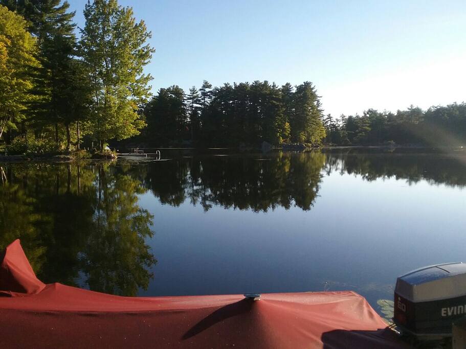 quiet & calm bay in late summer.