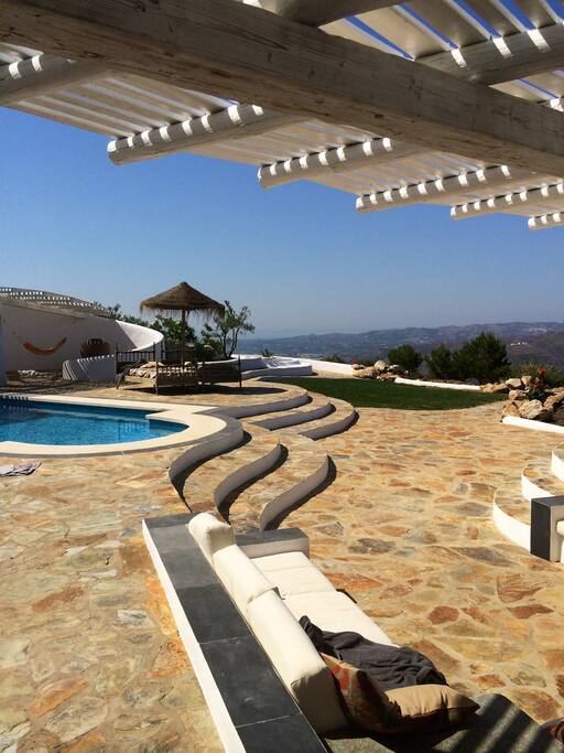 All day outdoor lounging by the pool.
