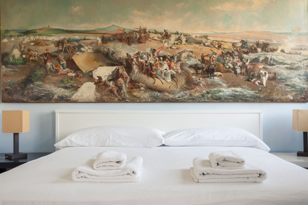 Replica of the painting "The Battle of Tetouan", painted by Mariano Fortuny and Marsal between 1862 and 1864, which reflects the events of the Battle of Tetouan during the African War.