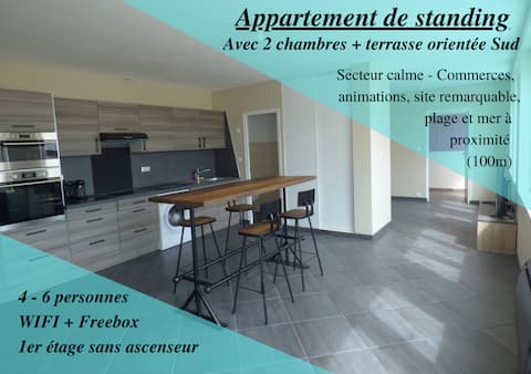 Annonce Airbnb populaire: Beautiful and large apartment (150 m from beach and shops) à Berck