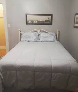 Modern, cozy room in an historic house..