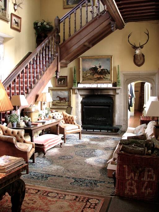 Cothelstone Manor - the impressive Galleried Hall.