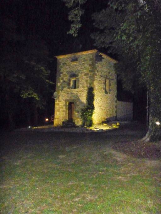 The Pigeonnier at night