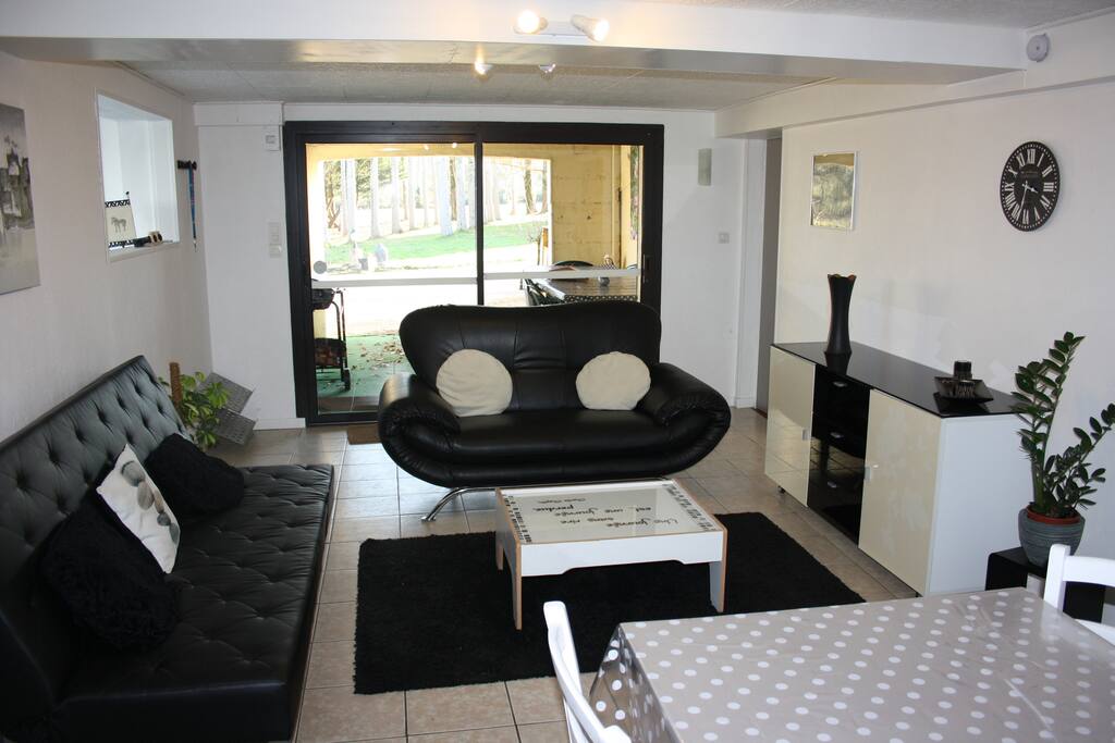 salon avec canapé convertible