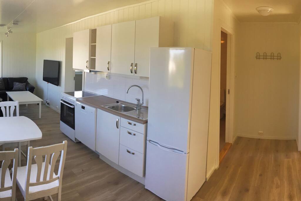 Living room, dining area