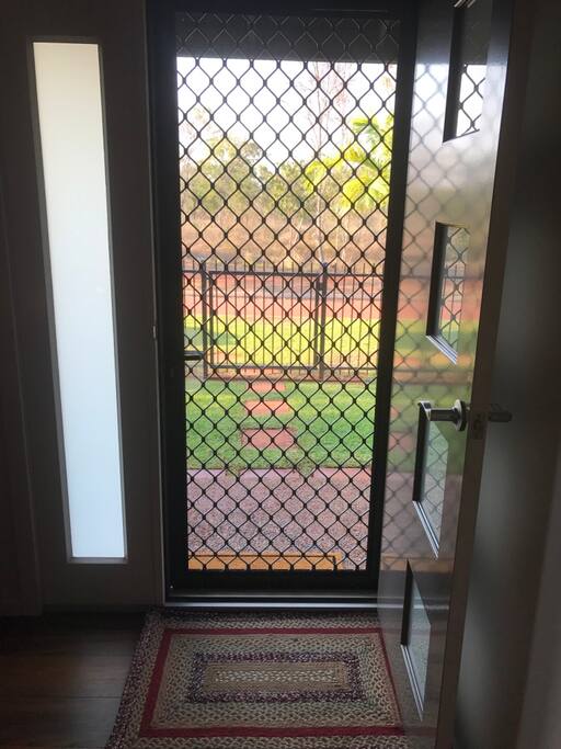 Entrance looking out onto native bushland