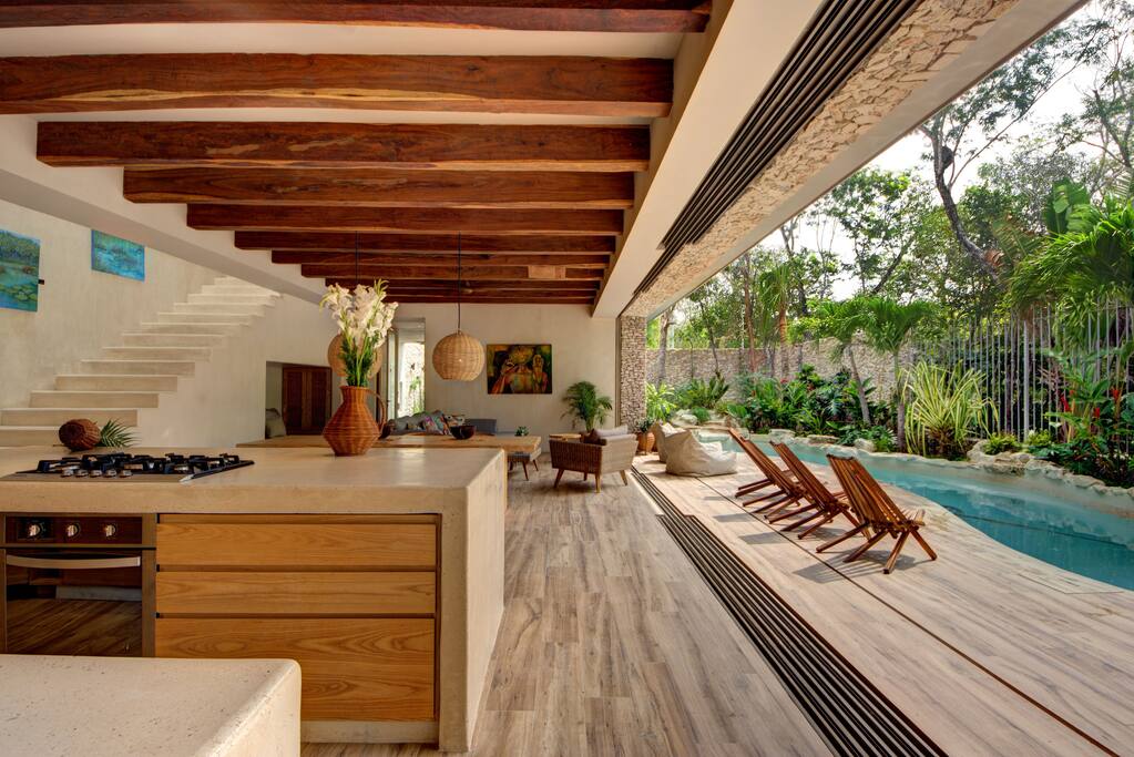 Seemless blend between inside and outside.