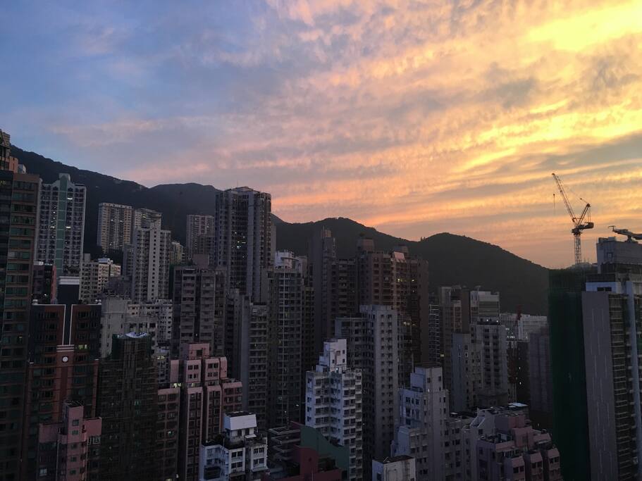 Beautiful sunset skies from the balacony