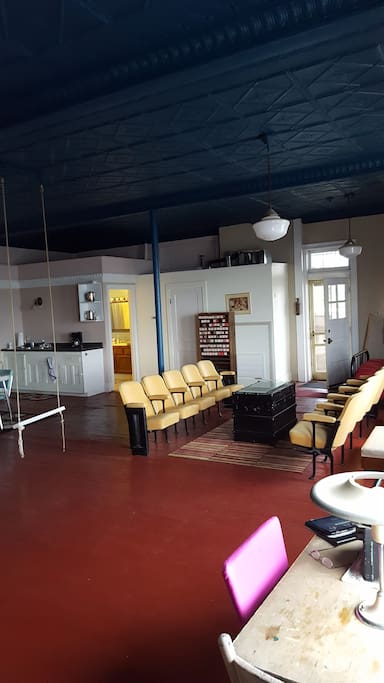 View of the great room & kitchenette