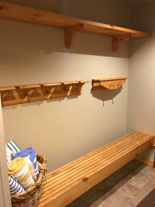 To hang ski gear