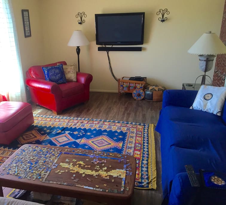 The living room is a shared space.