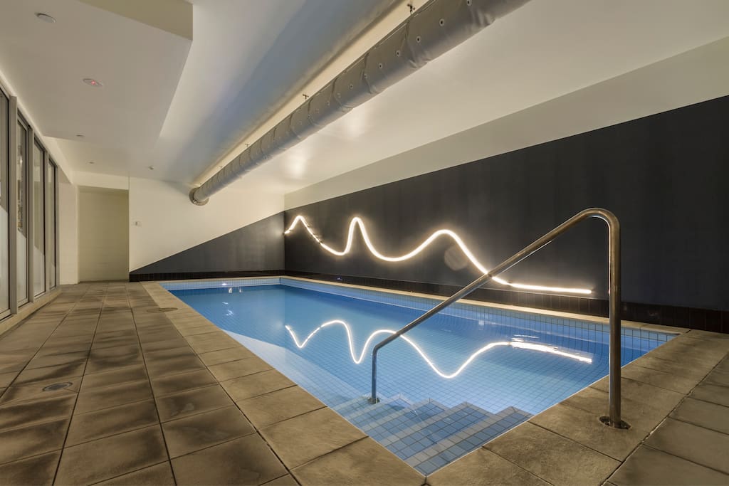 Warm lap pool for relaxing or to refresh yourself after the gym.