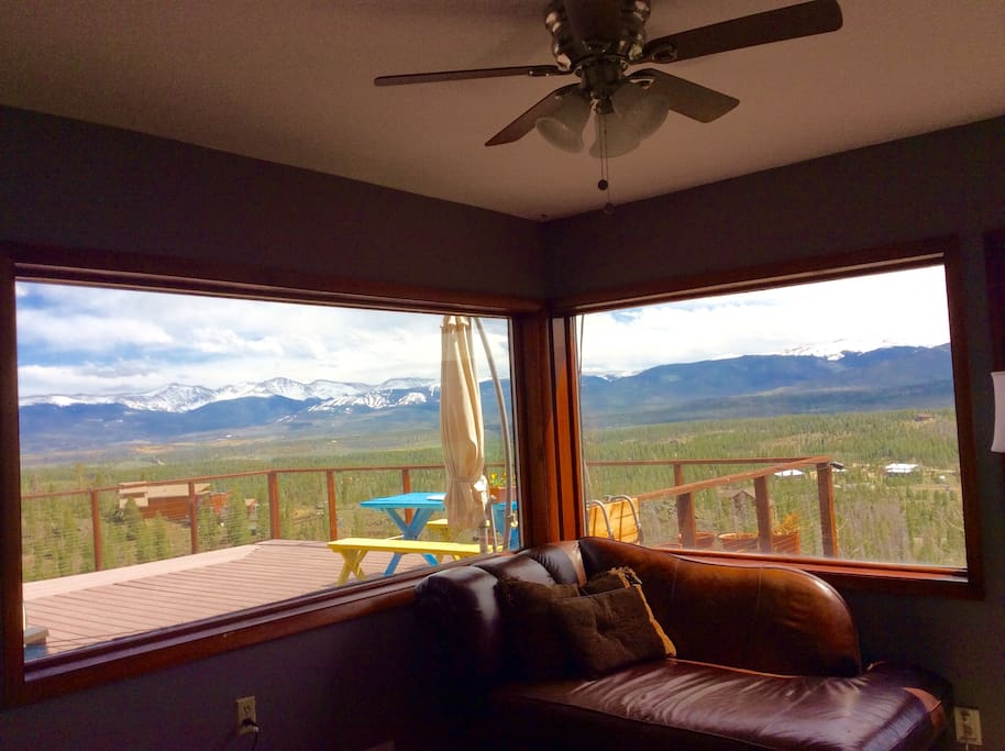 View of Continental Divide and valley from sitting room.