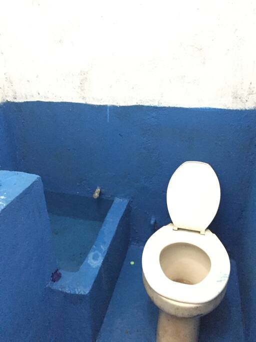 Western toilet & Indonesian style bathroom