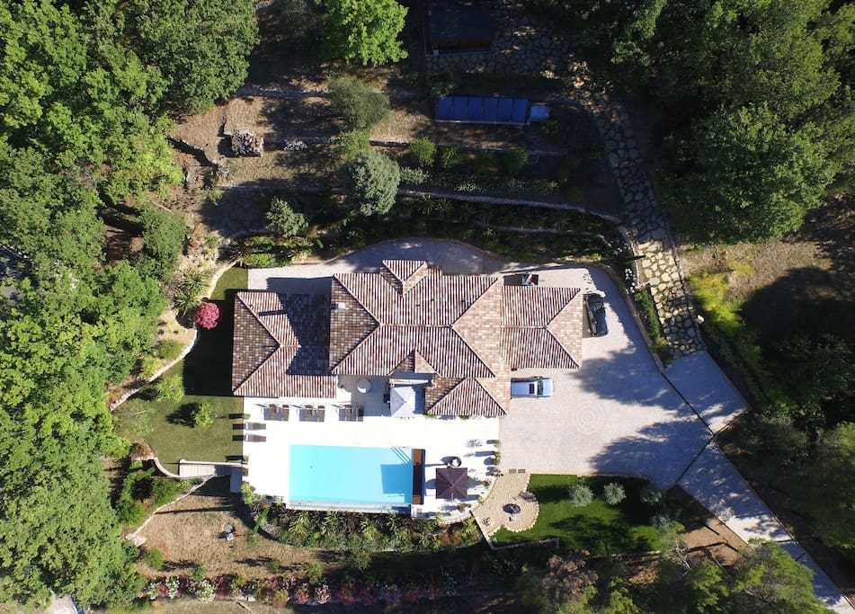 Aerial view of Villa Oasis