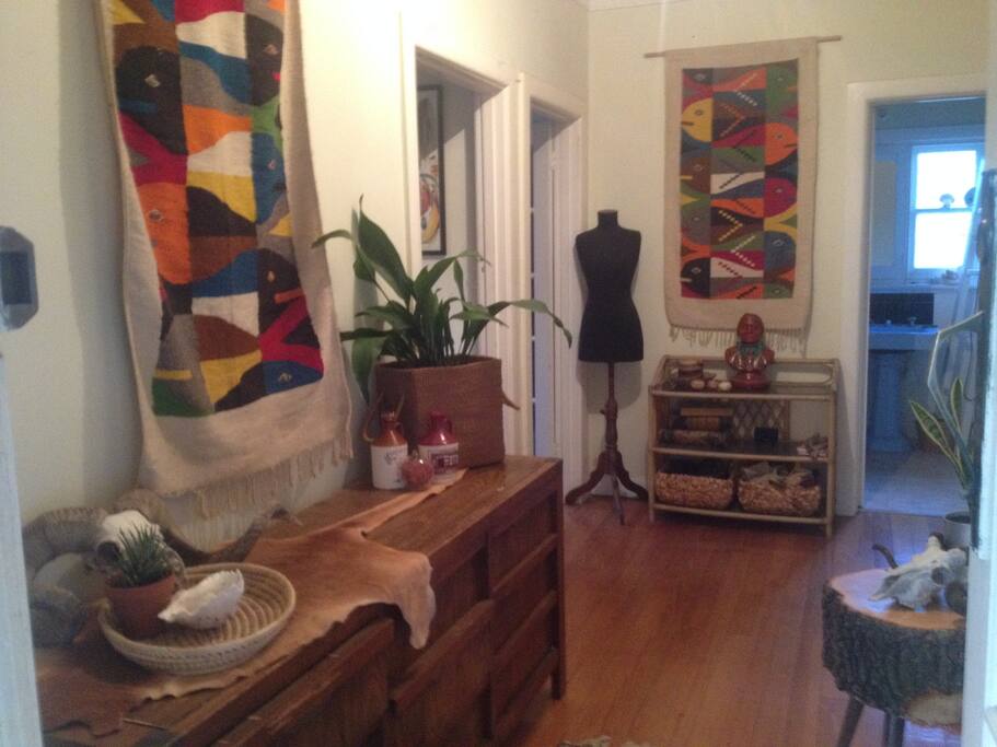 Front hallway, my bedroom is the first door on the left. Bathroom is the door straight ahead and living/kitchen is to the right
