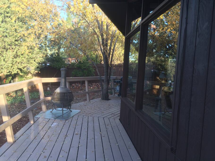 The Deck also has a beautiful red rock view.
