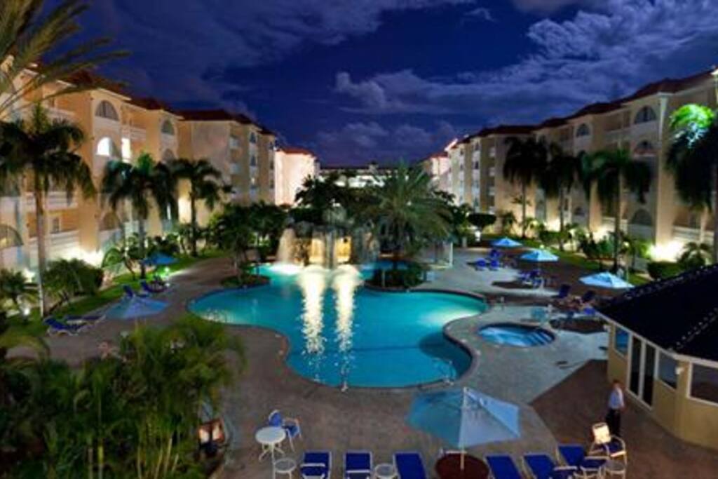Aruba offers perfects temps for dips after dark...