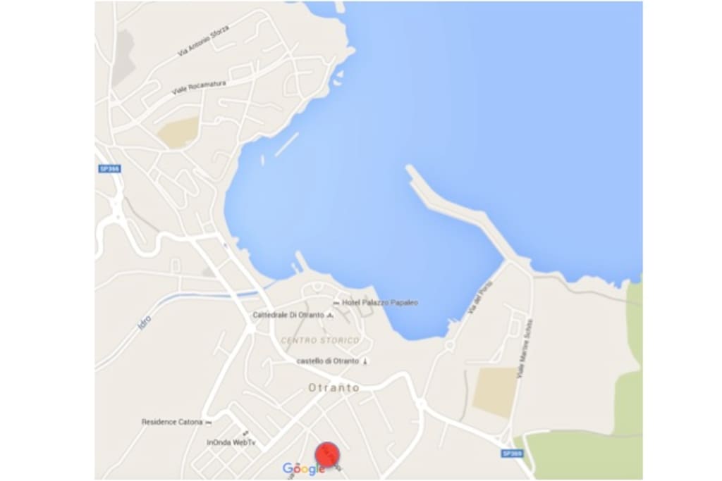 It is 6 minutes walk to the sea by the port or beaches in the town. It is where the locals live, the other side of town to the tourist apartment blocks.