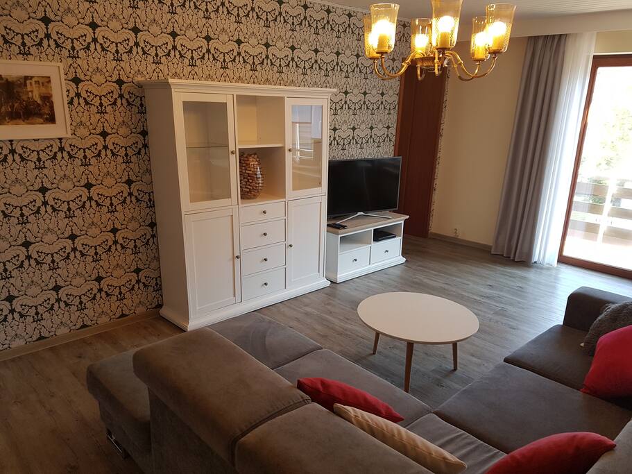 Wohnzimmer mit Schlafcouch