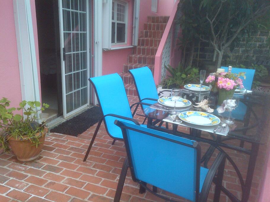 Dine on your private patio.