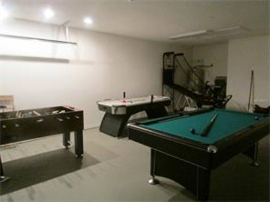 fully stocked game room