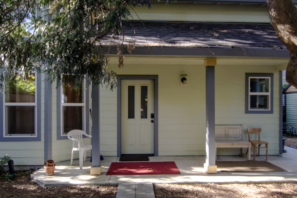front of little house