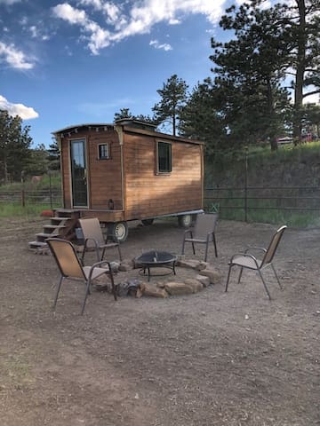 Trolley Car Tiny House in the Mountains