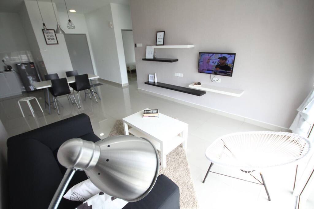 Cozy& modern living area.