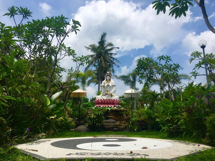 Many beautiful statues on our property