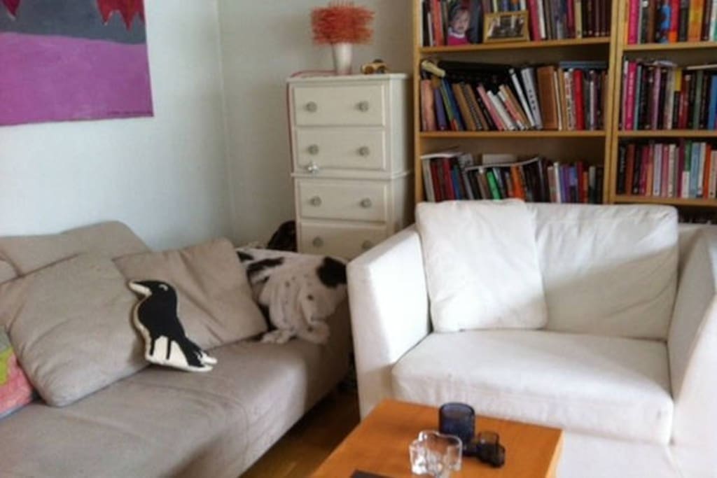 The cozy living room.
