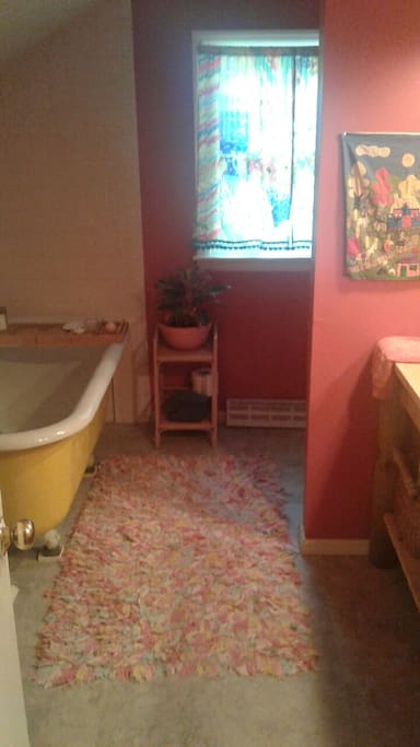 Bathroom with clawfoot tub