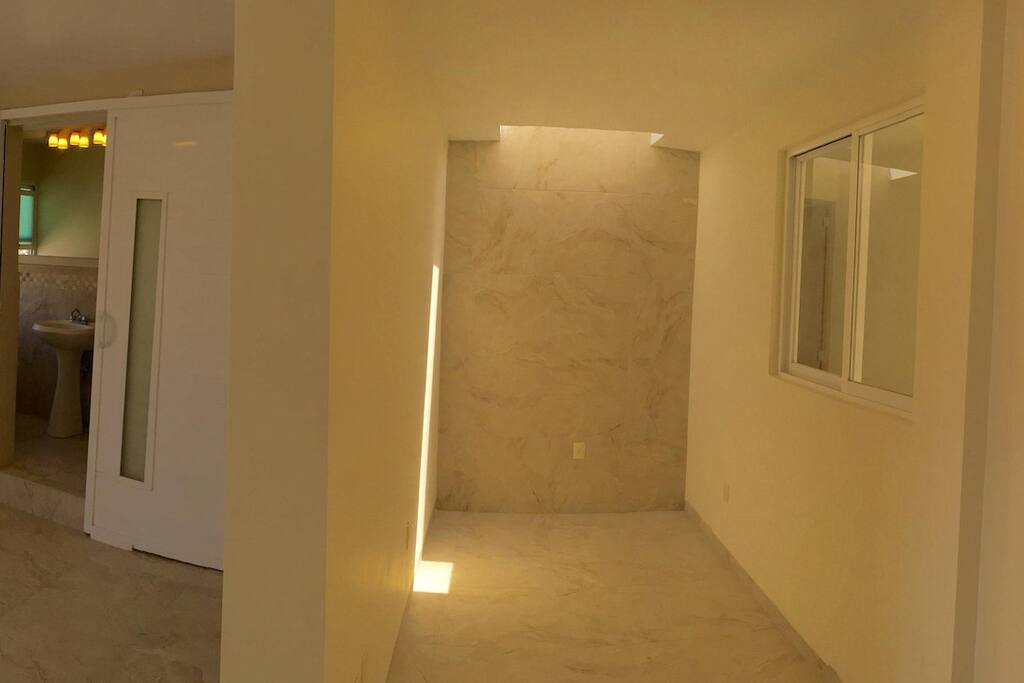 Bedroom, bed will be available in this area, with skylight above.