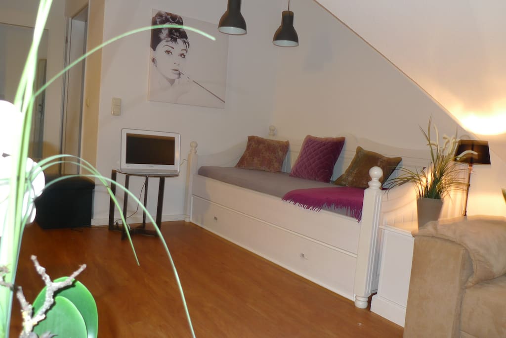 zum Ausruhen zwischendurch: das gemütliche Sofa (Bett) -
to relay in between: the sofa-bed