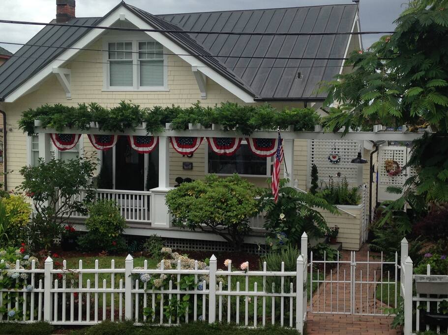Front of House on 4th of July