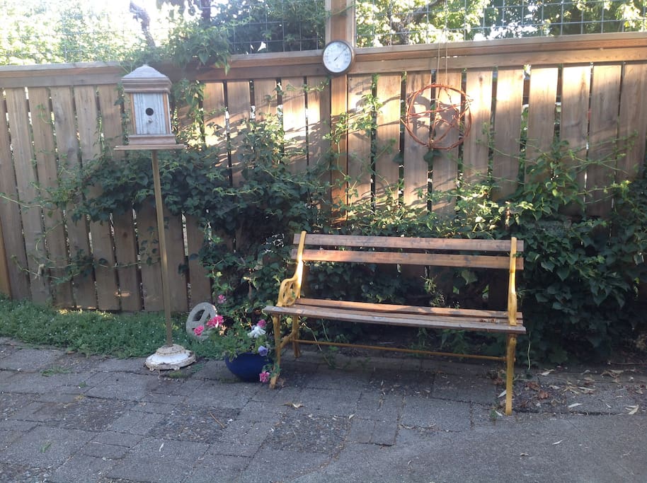 Sit in the garden and relax