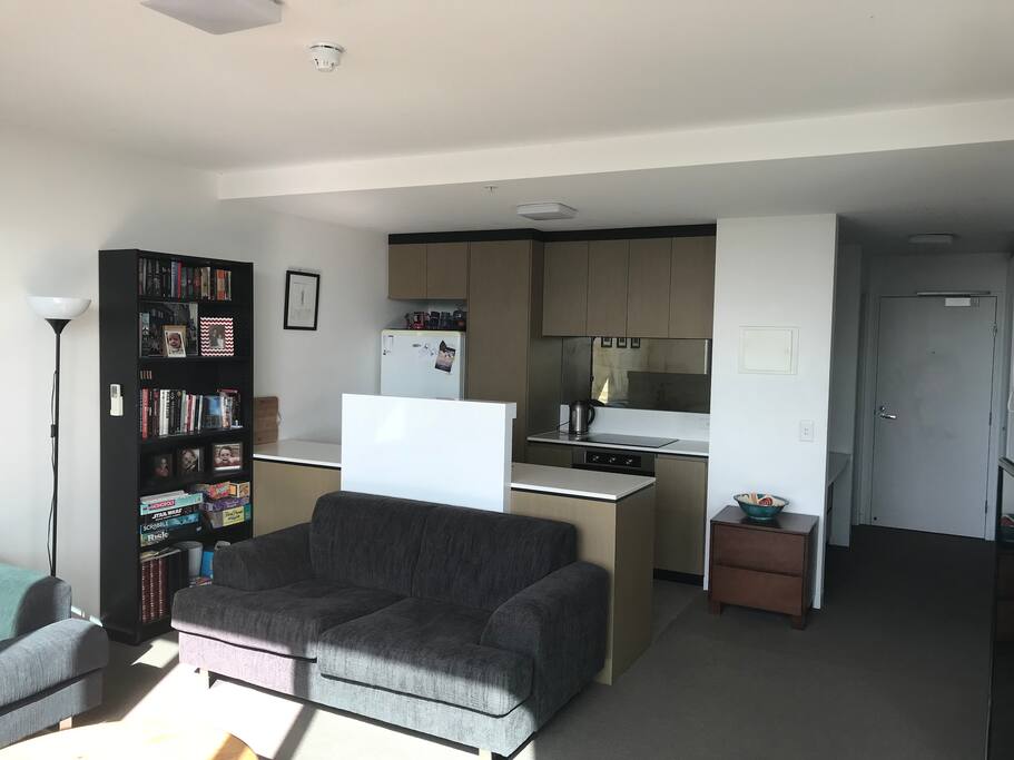 Shared living room and kitchen area