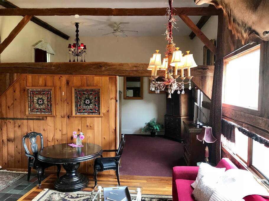 Dining and living room area to bedroom