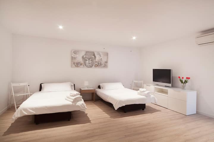 Habitación doble en sótano