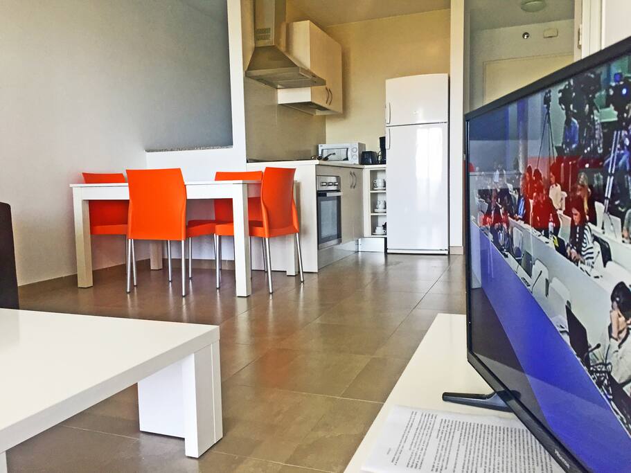 Salon y zona de cocina