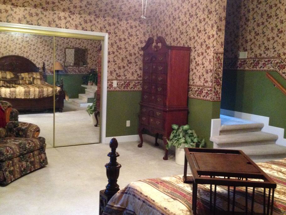 The King size mattress is custom made just for the Swan Song Inn