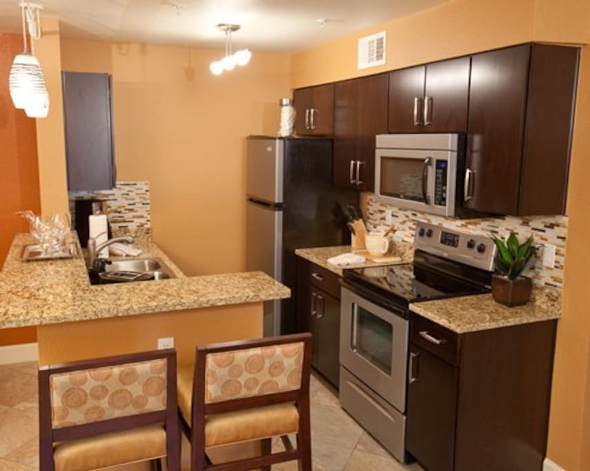 New kitchen with modern appliances