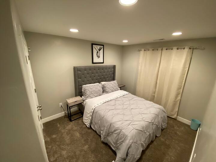 Private Queen Bedroom in the basement