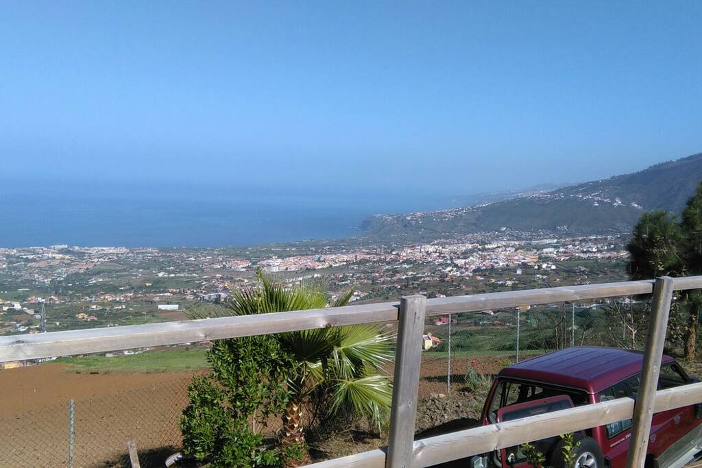 Views from the balcony of the terrace of the cottage.