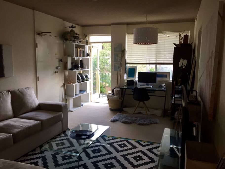 Study area and west facing balcony - lots of afternoon sun!