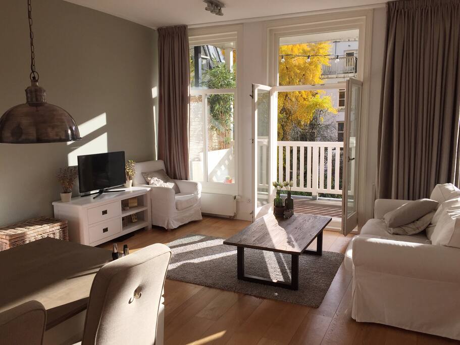 Living room with large balcony (located south: sunny side)