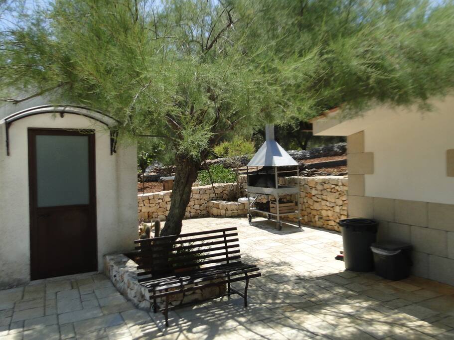 An external shower.