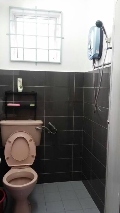 Bathroom with water heater