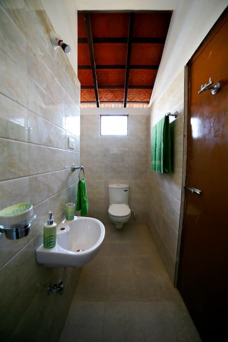 The bedroom has an attached bath which is equipped with shower, western closet and hot water facility
