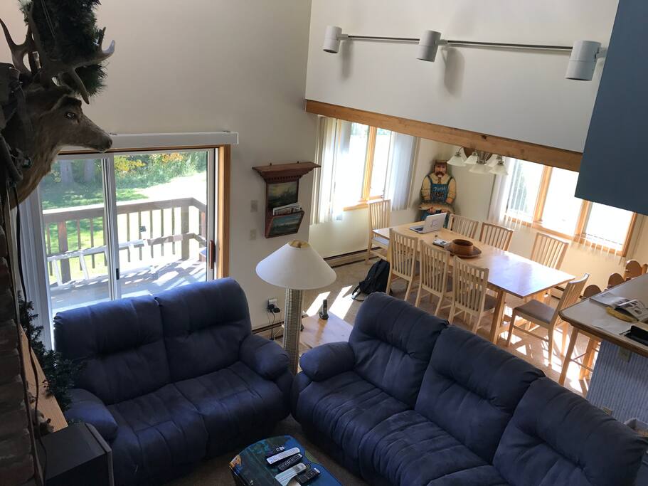 Living and Dining rooms as seen from stairs landing